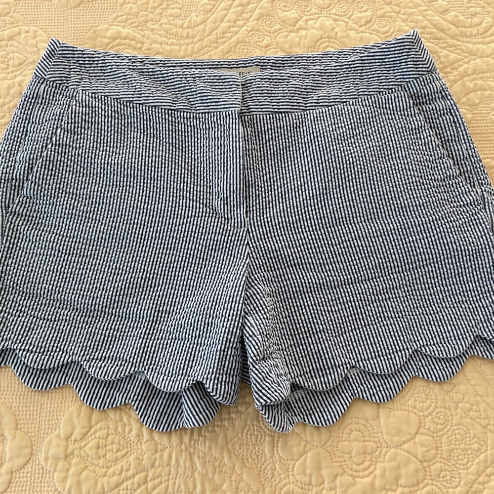 British Khaki Seersucker shorts